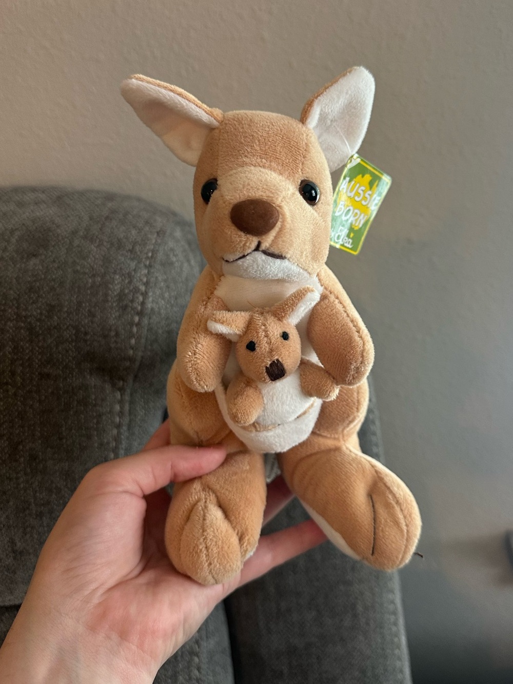 Kangaroo with baby plushy